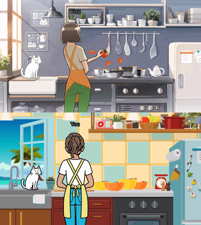 MidnightFox452's tweet photo. @kylime_ The veggie chopping one used to look like the above in an early trailer before it was changed (presumably because it didn't look rhythm heaven enough). I have to wonder how many of the minigames they ended up tracing 3d/redoing the graphics of, and that's why they look so weird https://t.co/vhckkhqml2