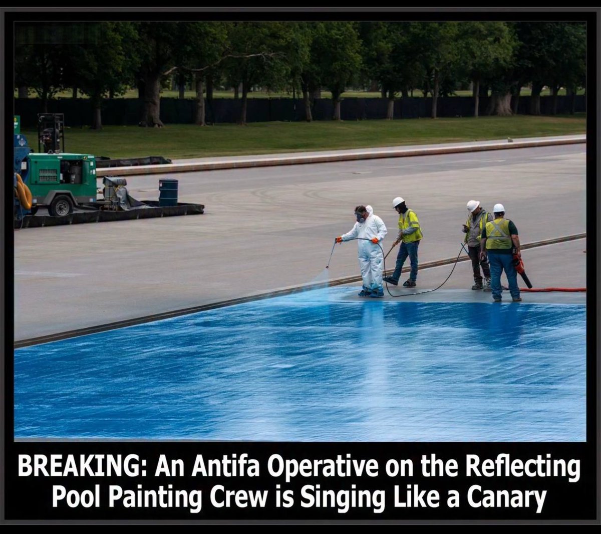mcafeenew's tweet photo. 🚨ANTIFA TERRORIST SCUM JUST GOT BUSTED RED-HANDED INFILTRATING THE LINCOLN MEMORIAL REFLECTING POOL CREW — HE ADMITTED TO SLICING THE RUBBER LINING SO THE PAINT-STRIPPING ALGAE COULD DESTROY IT, AND NOW HE’S SINGING LIKE A CANARY FOR AG TODD BLANCHE!

Follow @RedLivesMatterQ 

This is domestic terrorism, plain and simple.FBI and Parks Department investigators finally caught the Antifa operative who wormed his way onto the renovation crew at the Lincoln Memorial Reflecting Pool.

This piece of shit deliberately left exposed slits in the rubber lining so when the other two Antifa scum dumped their buckets of aggressive Georgia swamp algae loaded with paint-stripping peptides, the damage would be catastrophic.

It worked exactly like they planned… until the FBI caught him.

Attorney General Todd Blanche just confirmed the arrested worker is now cooperating in exchange for a lighter sentence. He’s already giving up names, and they’re about to find out exactly who paid for and organized this entire attack on one of America’s most sacred monuments.

Antifa thought they could sabotage the Reflecting Pool and get away with it.

They were wrong.

Kash Patel and Todd Blanche are cleaning house. One by one, these domestic terrorists are getting rolled up — and the people who funded them are next.

This wasn’t some random prank. This was a coordinated attack on America.

The worker is talking. The funding trail is being followed.

Antifa is about to find out what happens when you fuck with national monuments under President Trump.

Share this everywhere so every American sees exactly who these people are!

Follow @mcafeenew for more drops.