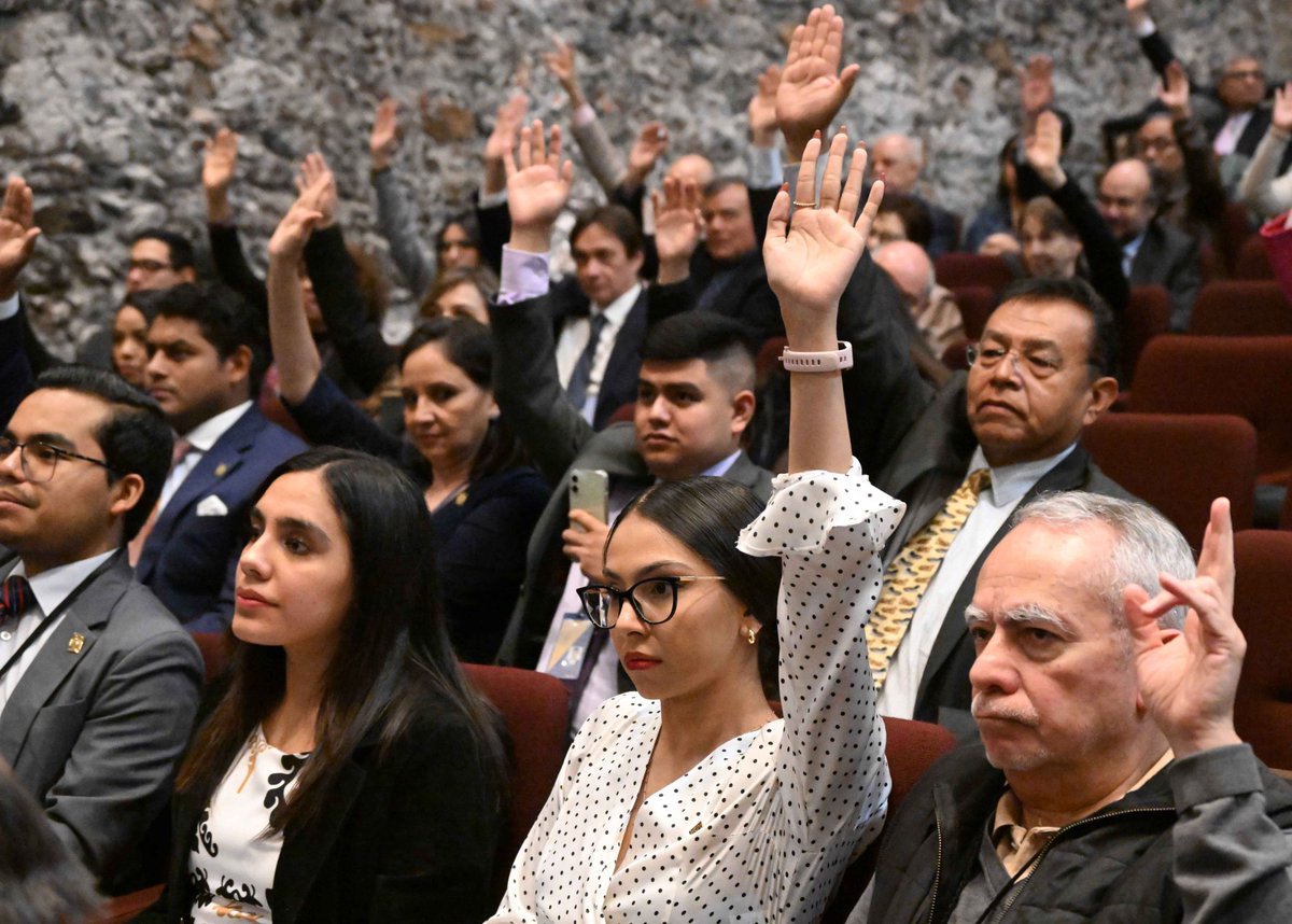 CVIC_UNAM's tweet photo. Pleno del #ConsejoUniversitarioUNAM  del 25 de marzo de 2026 #cvic_unam #consejerasyconsejerosunam #Goya @UNAM_MX https://t.co/FV73XPHIgK