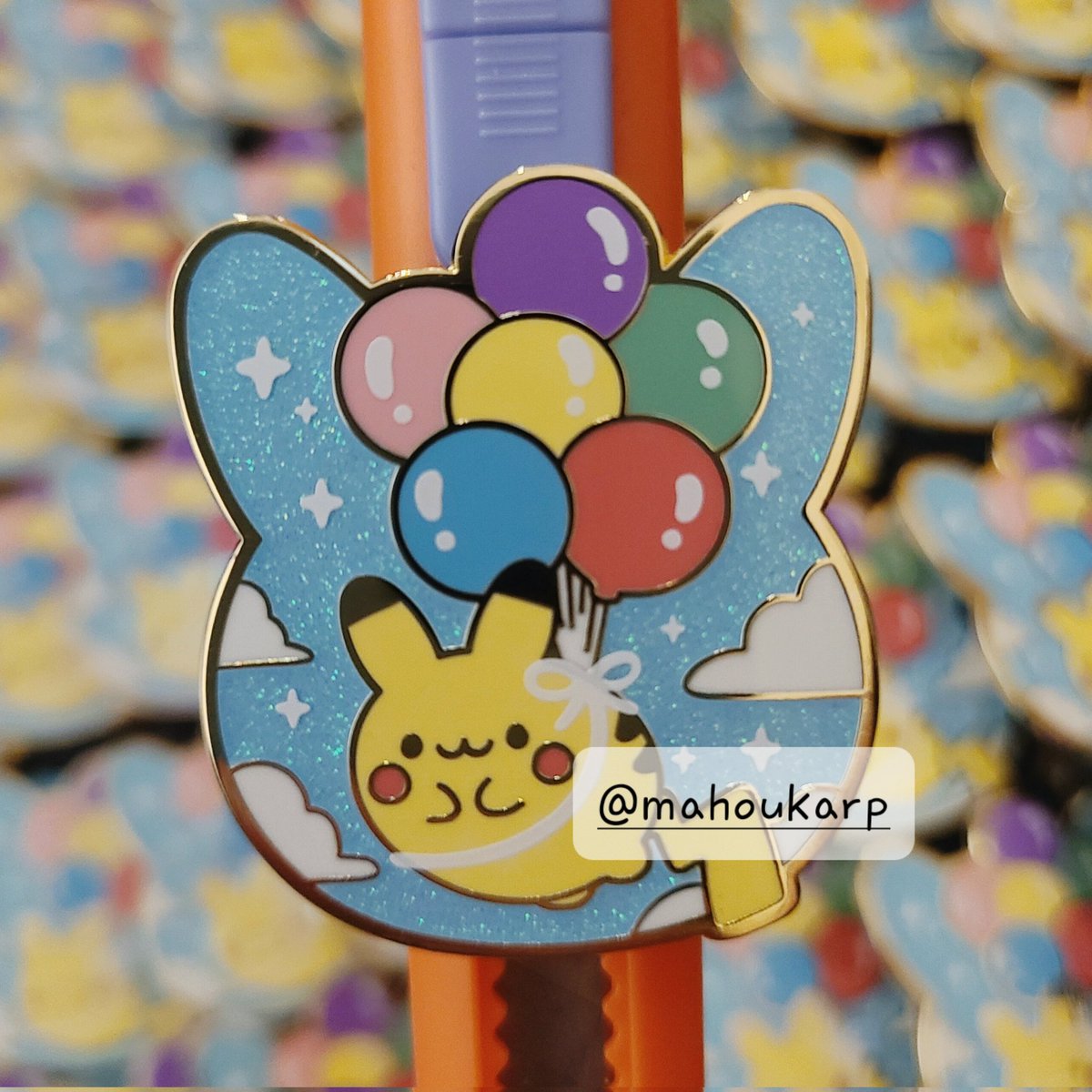 Mahoukarp's tweet photo. My pika pin exclusive for anime expo! Only 1 per person atm, i dont want to run out too soon 💦 https://t.co/gBB5M2Bvnm