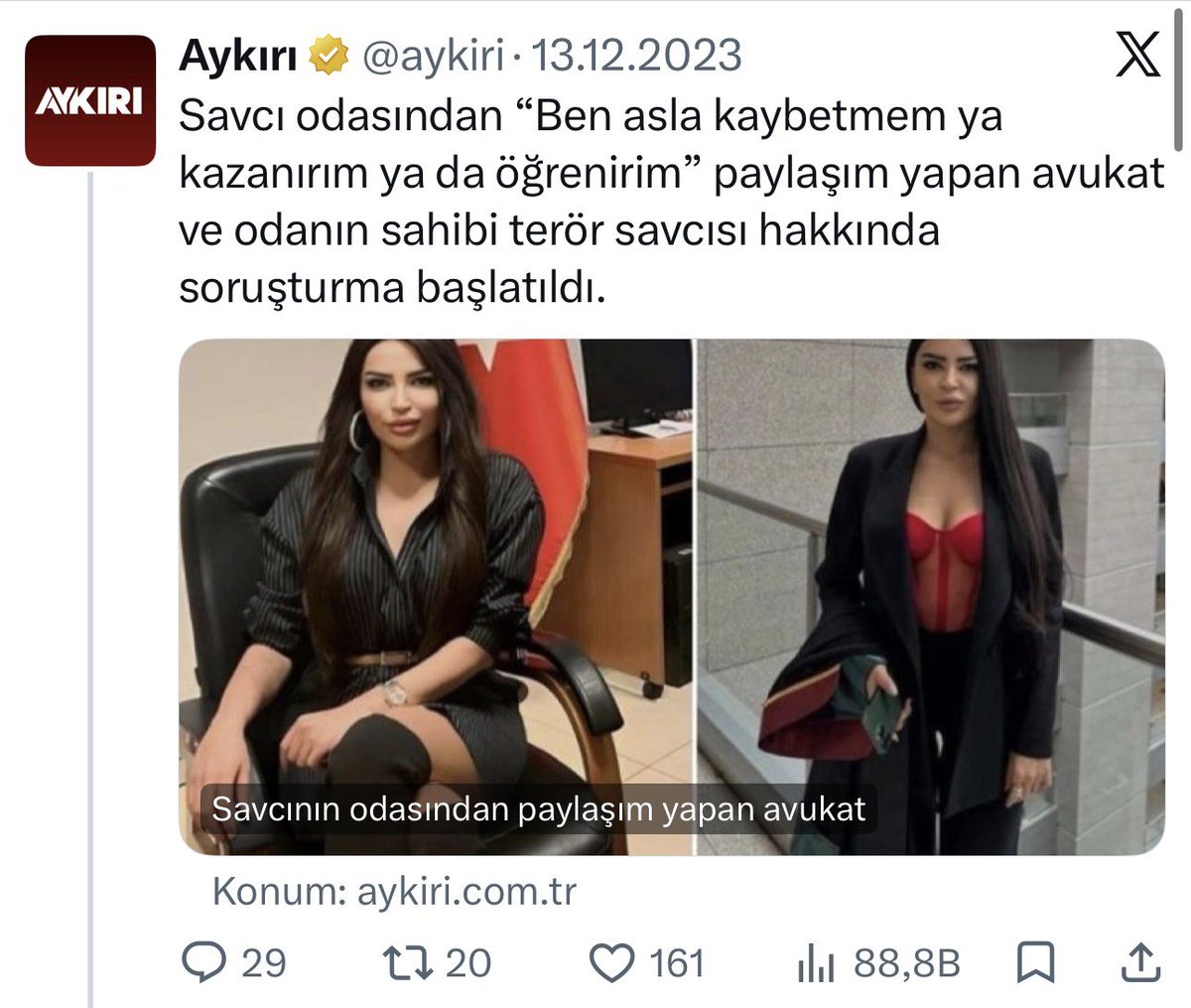 batuhancolak33's tweet photo. Aynı konuyla ilgili 4 içeriğimize daha erişim engeli geldi.

Bunlara hangi gerekçeyle erişim engeli getirilebiliyor?

Savcı odasından “Ben asla kaybetmem; ya kazanırım ya da öğrenirim.” diye paylaşım yapan ben miyim?

Değişik bir hâl… 

Birileri yanlış yapıyor, o yanlışla ilgili soruşturma başlatılıyor. 

Sonra gün geliyor, yanlışı yapanlar olayı haberleştirenlere yasak getiriyor.