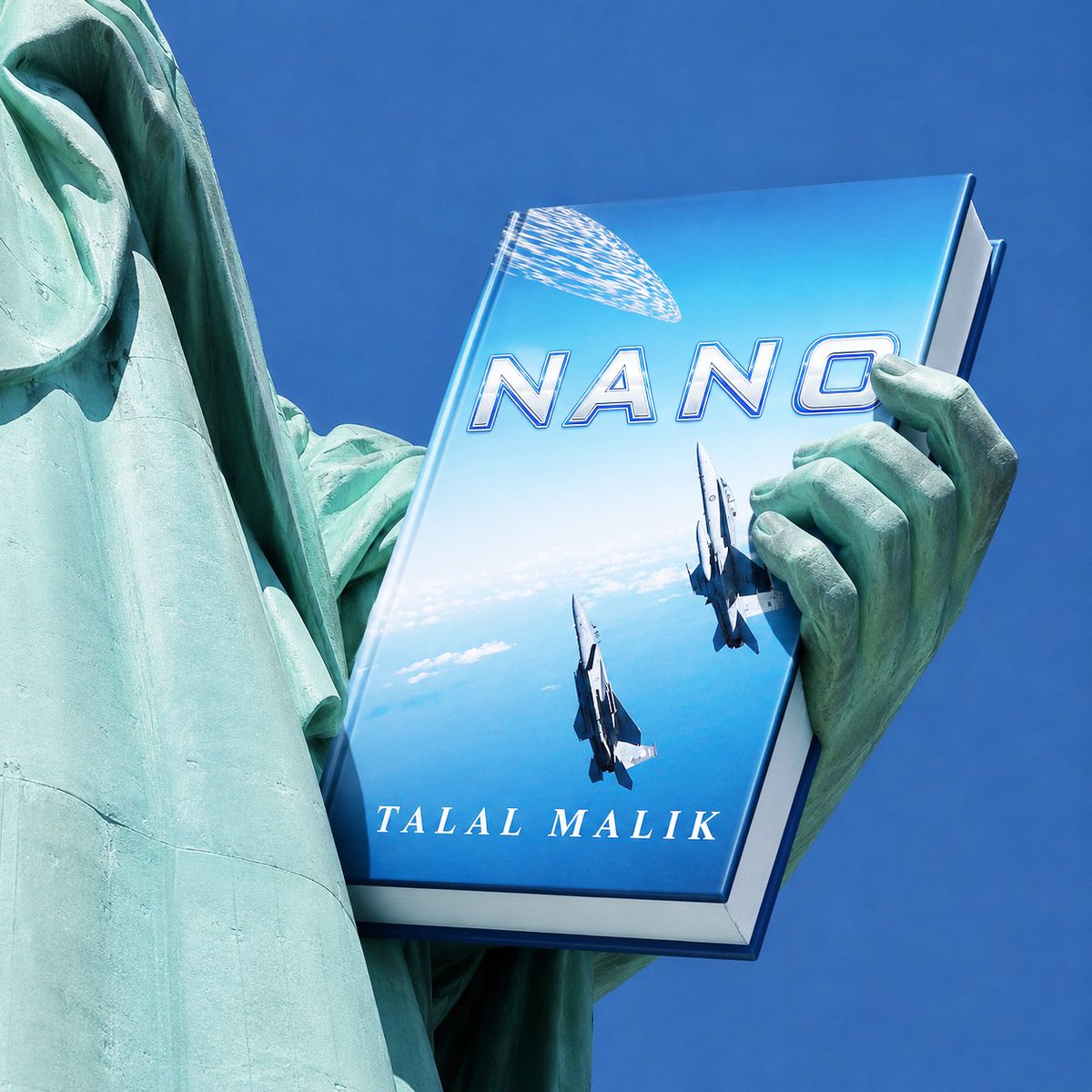 Alpha1Media's tweet photo. Lady Liberty's got her copy of book of @NANOTheMovie by @TalalMalikA1 at @Alpha1Media .
Get your paperback and hardback on July 4, 2026 - @America250 th

Official Press Release:
https://t.co/36QCJumZB6 https://t.co/fPIlEeHVxv