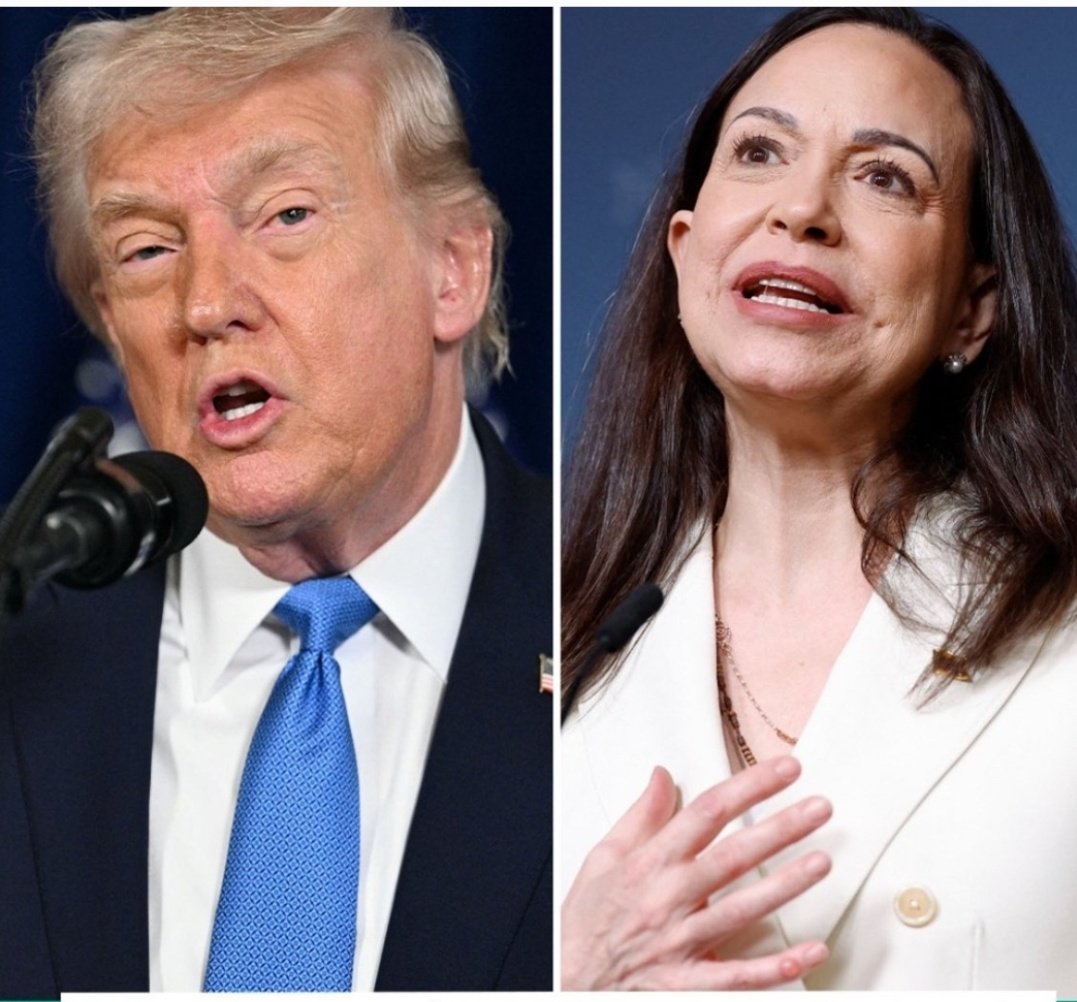 yohana_psuv's tweet photo. Donald Trump, no se dejó engañar por María Machado. Todo lo contrario, la descifró correctamente.

Trump: "MCM, muy difícil sea líder de su país, no tiene el apoyo, ni el respeto para gobernar Vzla", es decir, ¡es sólo una oportunista!

@delcyrodriguezv 
@POTUS 
@maperezpirela https://t.co/aolTIK0qbn