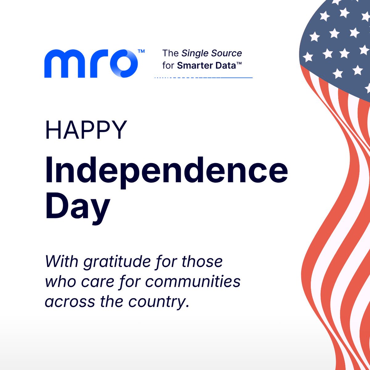 MROCorp's tweet photo. As we head into #IndependenceDay, we're wishing our team members, client partners, and healthcare professionals a safe and enjoyable holiday.
Thank you to everyone spending the holiday caring for patients and supporting #healthcare. Happy Independence Day from all of us at MRO! https://t.co/mqiRAn9JAn