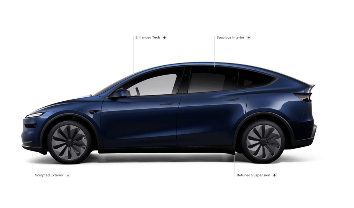 SawyerMerritt's tweet photo. Here is the new larger Model Y L in Marine Blue for the U.S. market. https://t.co/ujCKRaKqbP