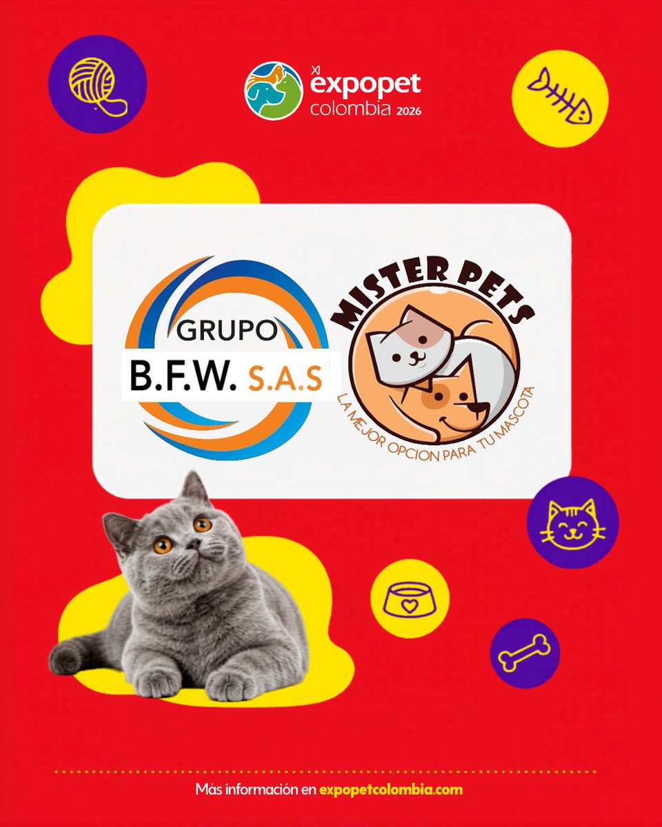 FeriaDelHogar_'s tweet photo. Cada vez son más las marcas que se unen a #ExpopetBogotá2026 para crear cinco días llenos de experiencias para toda la familia.

Adquiere tus entradas: https://t.co/AejSo69Ezj

📍 Del 13 al 17 de agosto en Corferias.

Más información en: https://t.co/XPmm5Rl54E

#ExpopetBogotá https://t.co/LkaWFFQCcV