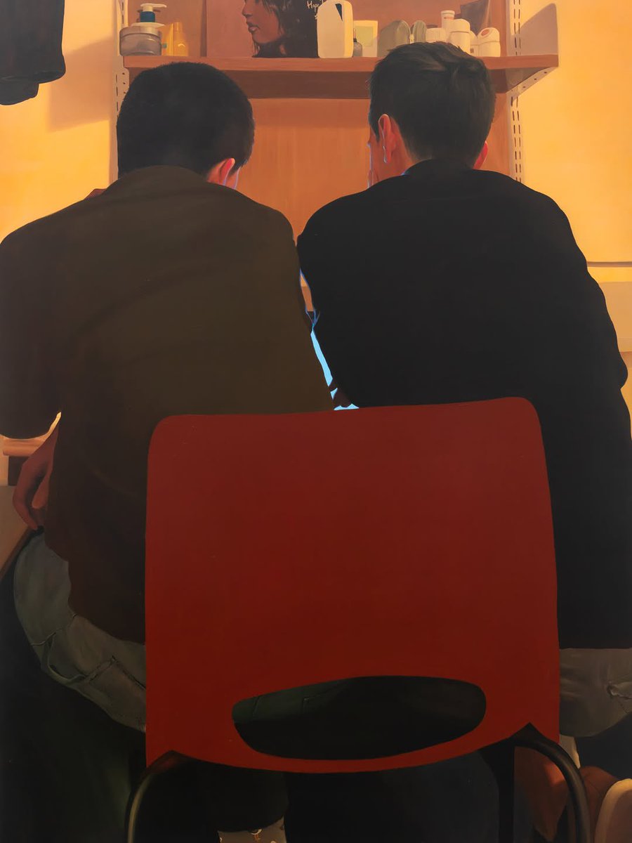 compositioning's tweet photo. Paintings by Lakshya Bhargava (2024-2026) 

Bhargava's paintings portray the people he holds closest as an act of gratitude toward his chosen family, using portraiture to search for a sense of home. https://t.co/RpQmnYaMwr