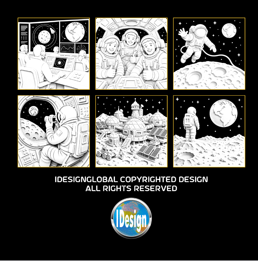 IDesignGlobal's tweet photo. New release! 53 Artemis Moon Missions is a space coloring book for teens & adults, featuring rockets, astronauts, moon bases, lunar landscapes, planets.
Great for space fans and creative coloring time.
https://t.co/z7YQubgE4i
#Artemis #MoonMission #ColoringBook #SpaceScience https://t.co/xb0iwOZkX6