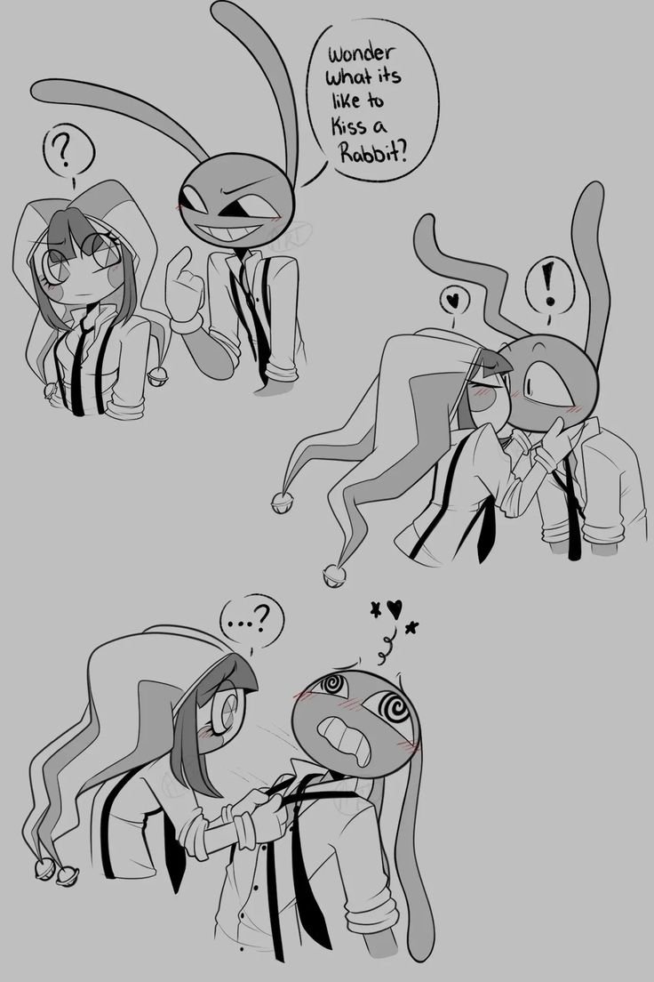 Caine_Luna's tweet photo. Jax: "Wonder what it's like to kiss a Rabbit?" 😏
Pomni: *kisses him* 
Jax: ...? 🌀💫

#JaxPomni #TADC #DigitalCircus  #TheAmazingDigitalCircus #Pomni #Jax https://t.co/sDA7QXicBx