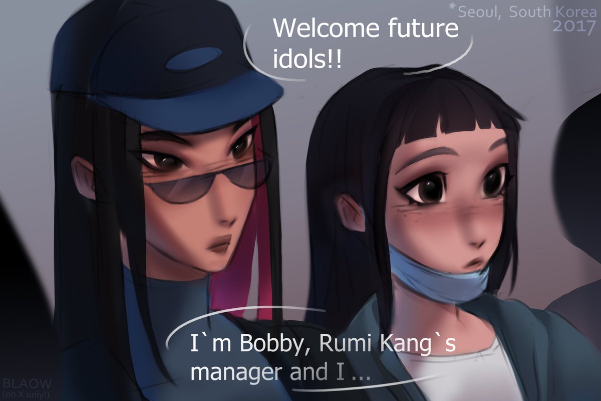 Blaowbumblebee's tweet photo. Pre-debut Huntrix? #kpdh #zoemira https://t.co/agrj2B3qRe