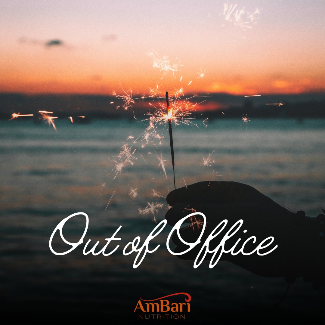 AmbariNutrition's tweet photo. We are out of the office today for the holiday.  We will answer all calls and emails Monday when we return. Happy 4th!🎇🎆 https://t.co/Pr0ADQUs0r