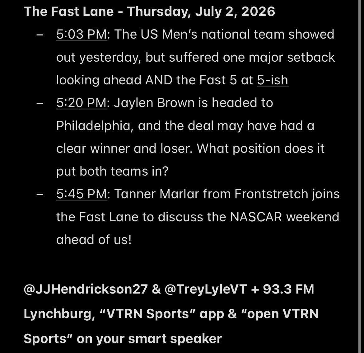 JJ Hendrickson tweet media