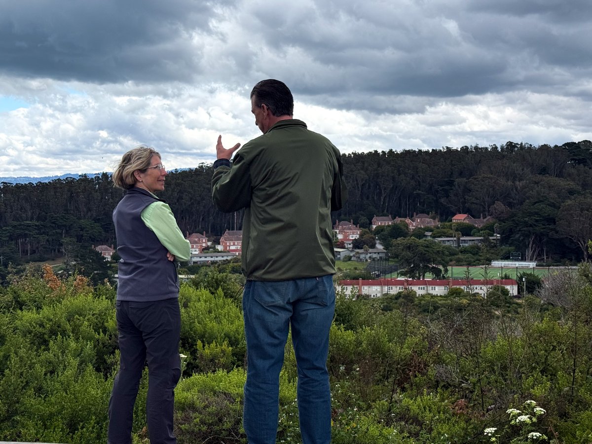 RepKevinMullin's tweet photo. Happy #ParksandRecreation Month! In May, I visited @presidiosf for a behind-the-scenes look at one of the Bay Area's true gems and a model for public park access. From the Presidio to our local and state parks, these spaces deserve investment—not cuts that put access at risk. As we celebrate the role our outdoor spaces play in bringing communities together this July, I'm committed to ensuring the public lands that connect us remain accessible to all.🏞️🌎