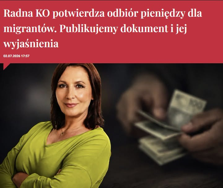 Pacholik_K's tweet photo. 🚨RADNA KO ODBIERAŁA PIENIĄDZE DLA NIELEGALNYCH IMIGRANTÓW

Radna Koalicji Obywatelskiej Joanna Liddane potwierdza: odbierała pieniądze przez Western Union dla migrantów! 21 maja 2024 r. odebrała 1996,32 zł od Mustafy Ezzakiego z hiszpańskiej Girony – pieniądze przeznaczone dla migranta „Jammala”, którego Niemcy przerzucili do Polski. Działa jako „wolontariuszka” i pośredniczy w transferach od rodzin migrantów, bo „nie mają kont bankowych”.
Jej tłumaczenie? Humanitaryzm.

Ta sama radna od lat ma bardzo proimigranckie poglądy. „Wciskała” nielegalnych migrantów do miejskich noclegowni. Jak widać, jest także kasjerem w nieformalnym systemie transferów pieniężnych. Przypomnijmy, że gdy my protestowaliśmy w Zielonej Górze, sprzeciwiając się nielegalnej imigracji, pani radna organizowała kontrmanifestacje. Oczywiście także głosowała przeciwko naszej uchwale, która miała zablokować możliwość budowy ośrodków dla nielegalnych imigrantów.

Działania radnej Liddane to nie jest zwykła pomoc. To omijanie kontroli państwa, potencjalne naruszenie przepisów AML (przeciwdziałanie praniu pieniędzy) i budowanie równoległych kanałów dla nielegalnych migrantów.
Pytania, na które musi odpowiedzieć prokuratura i służby specjalne:
- Czy ktokolwiek kontroluje te pieniądze?
- Dokąd naprawdę trafiają?
- Jaki jest prawdziwy cel transferu środków?

KO na poziomie centralnym udaje, że walczy z Paktem Migracyjnym, a lokalni radni organizują nielegalnym imigrantom logistykę i finanse.

Źródło: @Tysolpl