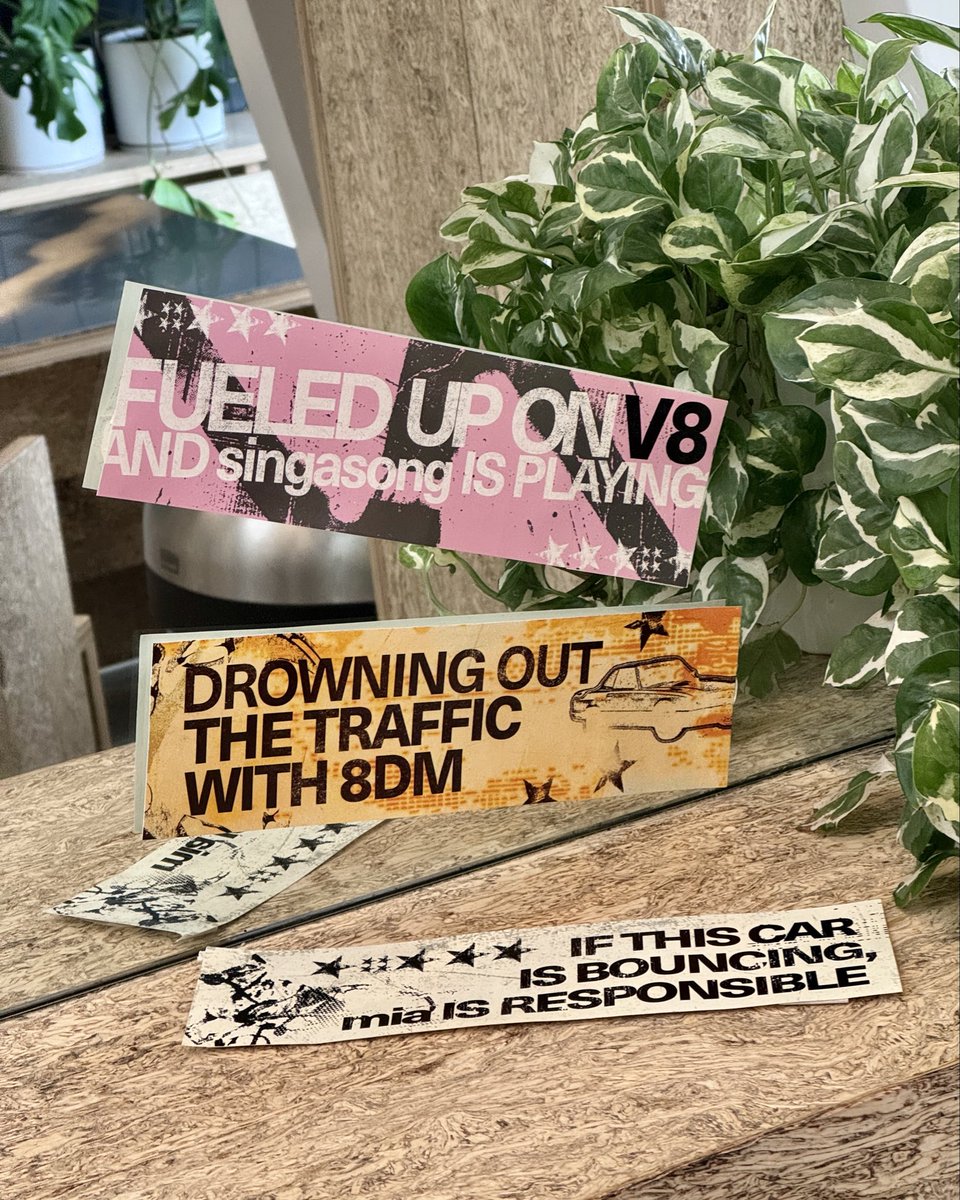 hello82official's tweet photo. DECAL ALERT 📣
We’re dropping exclusive V8 unit bumper sticker freebies at the hello82 Album Release Events.

Share the album frequency by sticking it on your car or anywhere else!

7/3 - 7/5 | Event hours may differ

Find an Album Release Event near you ⬇️
🔗 https://t.co/8NfX05RMdo

*Limited quantity, while supplies last
*1 random of 3
*1 per person per day
*No purchase necessary

@pledis_17 
#V8 #THE8 #VERNON #SEVENTEEN #세븐틴 #hello82