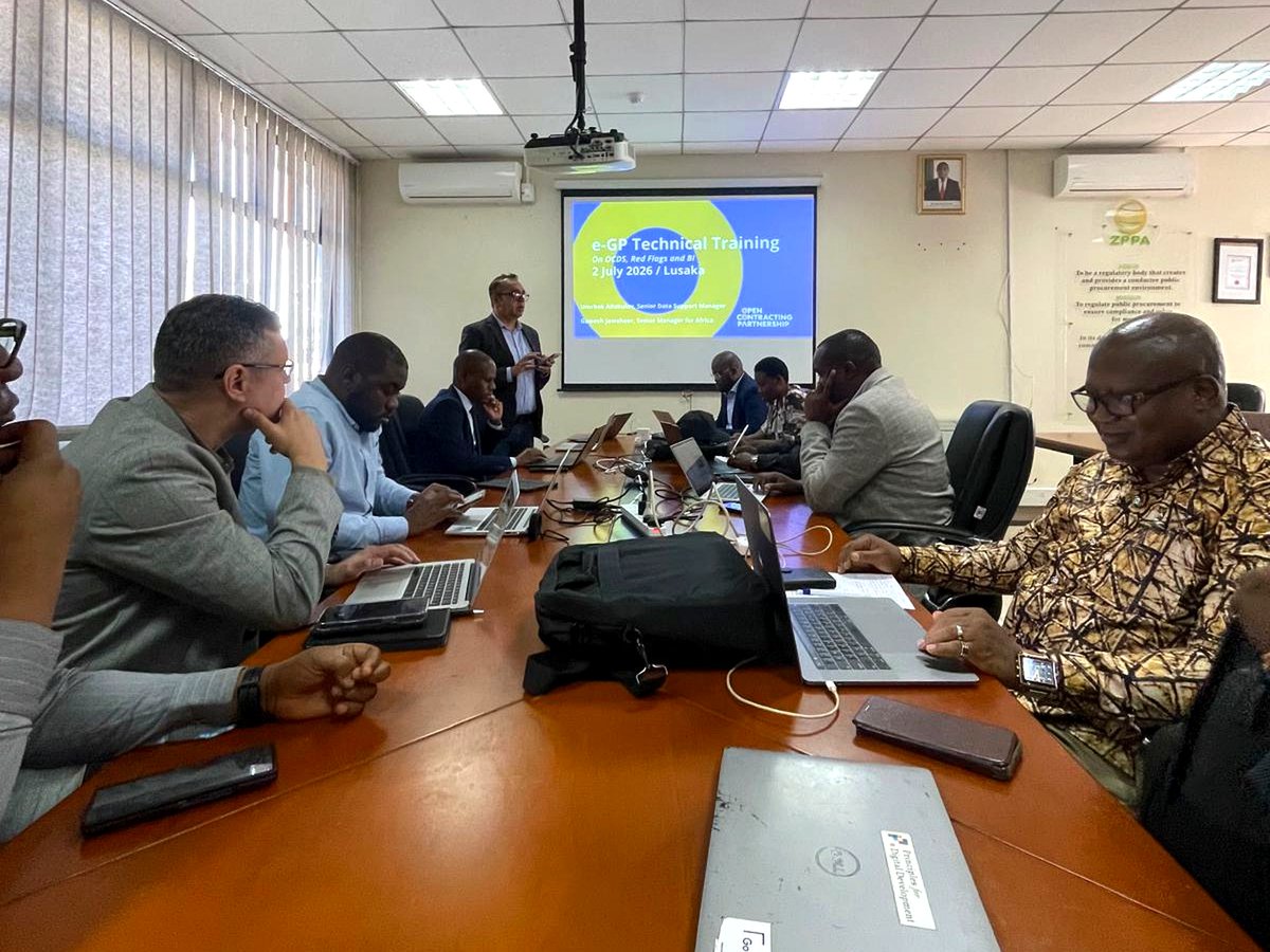 opencontracting's tweet photo. Day 3 in Lusaka: hands-on #OCDS training for e-procurement managers.
Publishing open data is a policy commitment. Making it work takes technical skill: mapping, quality checks & data people can actually use.
See our guide: https://t.co/VxKBBM1leQ
#OpenData #eProcurement https://t.co/47GZ2H5fEp