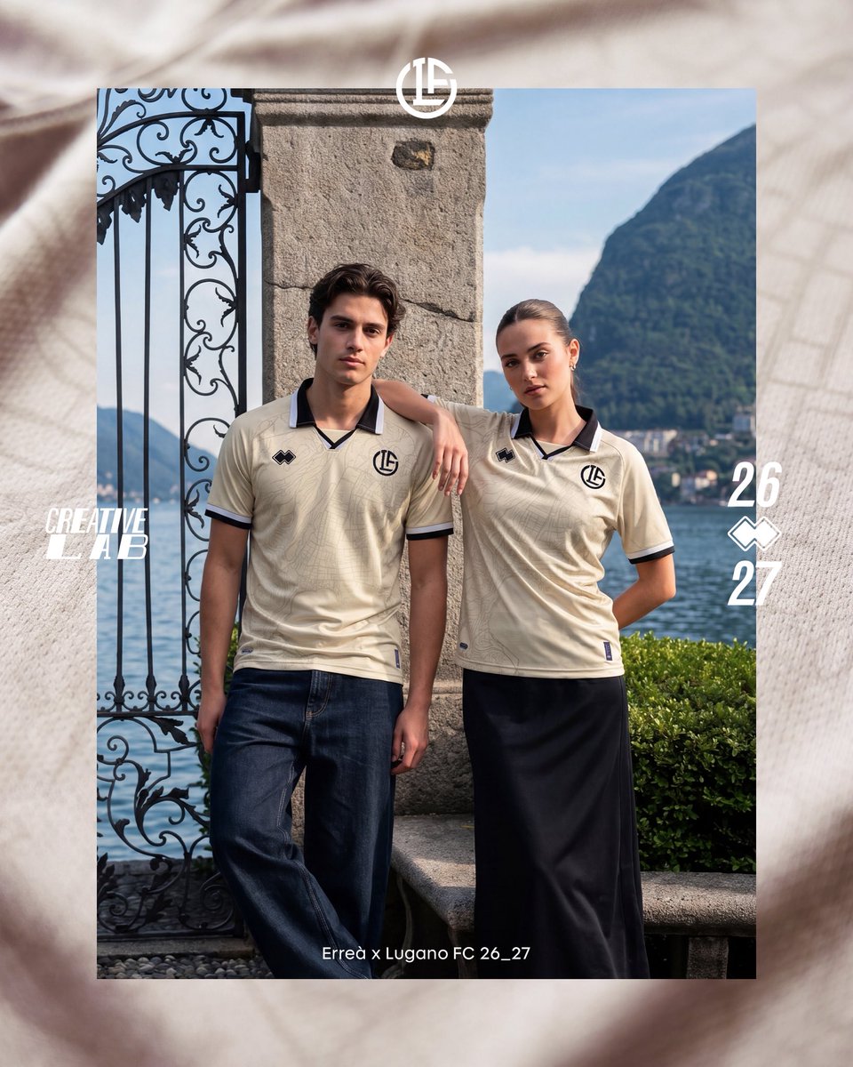 ErreaOfficial's tweet photo. La nuova Third dell’@FCLugano1908, nata all’interno di Creative Lab, trasforma la mappa della città in un elemento distintivo del design.

Un kit che racconta il territorio attraverso ogni dettaglio.

#ErreàSport #CreativeLab https://t.co/qmROITC7C8