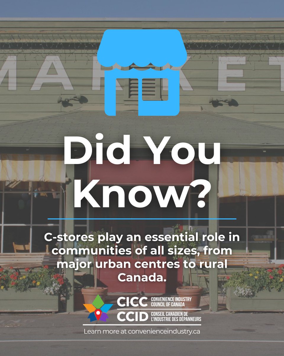 ConvenienceCan's tweet photo. 💡Did you know?

📊Nearly as many convenience stores are located in rural Canada (37%) as in Canada's largest metropolitan areas (39%).

🏘️Convenience stores are an essential part of communities of every size!

🔎More insights: https://t.co/z8S702rvlC https://t.co/ETrCj4NJdM