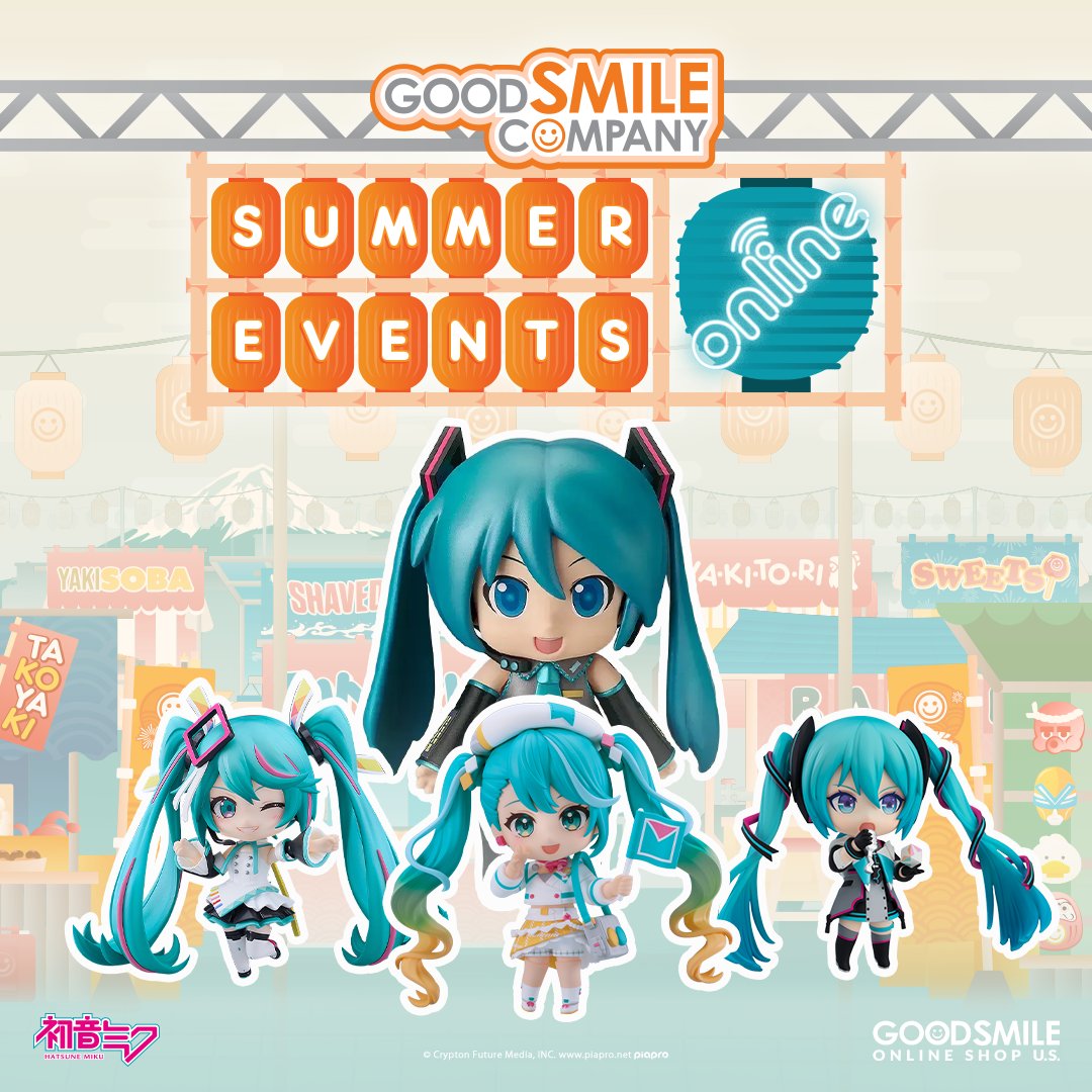 GoodSmile_US's tweet photo. Missing out on Anime Expo this year? We've got you covered. Check out our Summer Events Online menu and shop our selection of event exclusives without the convention lines. Available for a short time only, while supplies last!

Shop: https://t.co/IwY9wdiTVO

#Goodsmile https://t.co/buNJh9oPEG