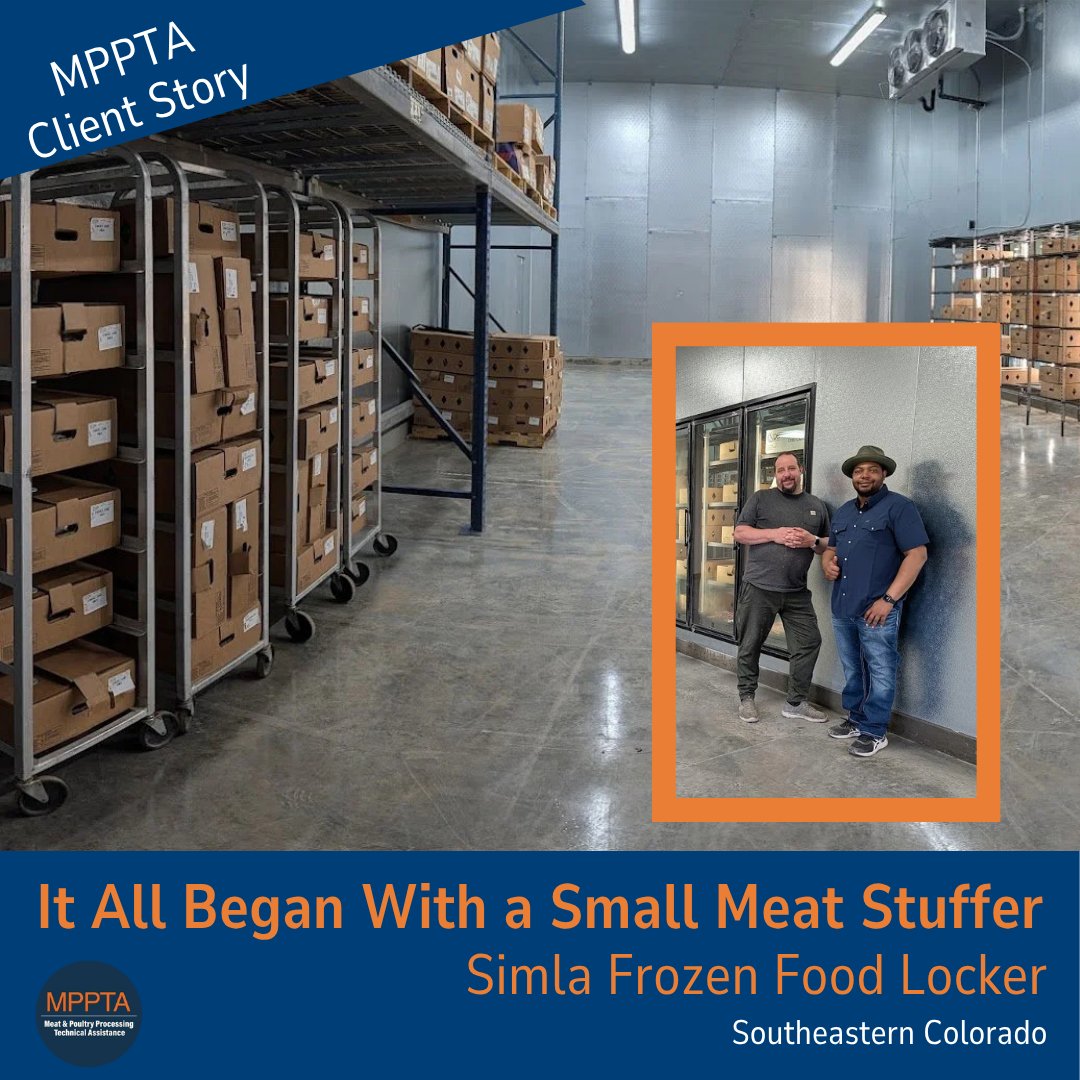 MeatPoultry_TA's tweet photo. It began with a 15-liter hand-cranked stuffer. That’s where Maarten Van Zoeren of Simla Frozen Food Locker in southeastern Colorado pins the birth of his meat processing business.

Maarten came to the United States in 1990 at the age of 15 when his parents immigrated from the Netherlands to the small eastern Colorado community of Simla. They bought a frozen food locker there and began processing local meat.

Maarten didn’t have the financial resources for college and couldn’t enlist in the military because he was born overseas, so he focused on growing the business his parents had acquired.

He measures that growth in meat stuffers. Read more about his story here: https://t.co/LC9VcFSrMI

#MPPTA #USDAMeatandPoultry