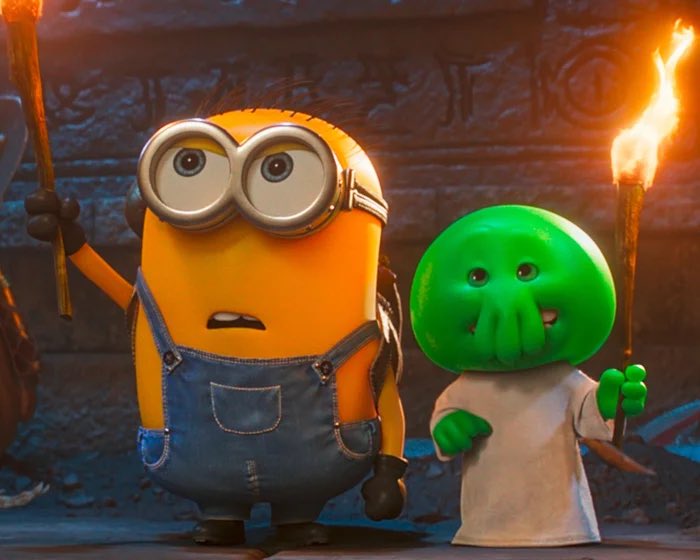 DiscussingFilm's tweet photo. Pierre Coffin and Trey Parker do a live rendition of a scene from ‘MINIONS &amp; MONSTERS’.

(Source: Josh.Harmon/IG) https://t.co/D9u9aIdkF6