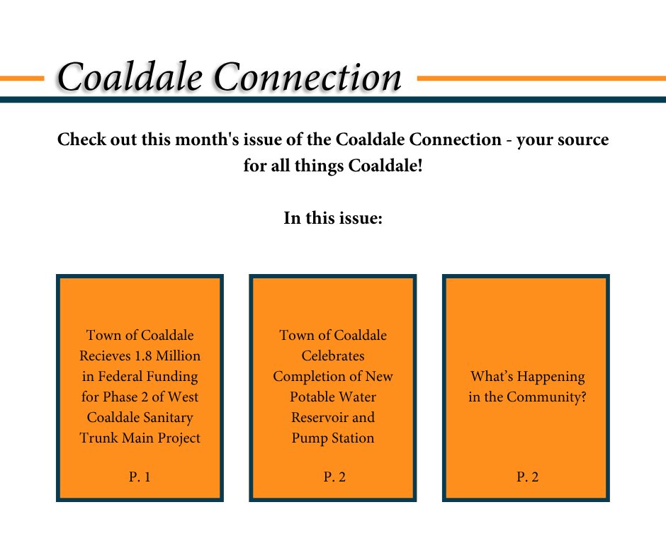 CoaldaleAB's tweet photo. The latest edition of the Coaldale Connection is out now! Be sure to take a look at the digital copy on our website - https://t.co/EHykl1AyLI.

You can also join our mailing list to be the first to receive the monthly newsletters - https://t.co/SN8uGeigm7. https://t.co/u81ozkGnRY