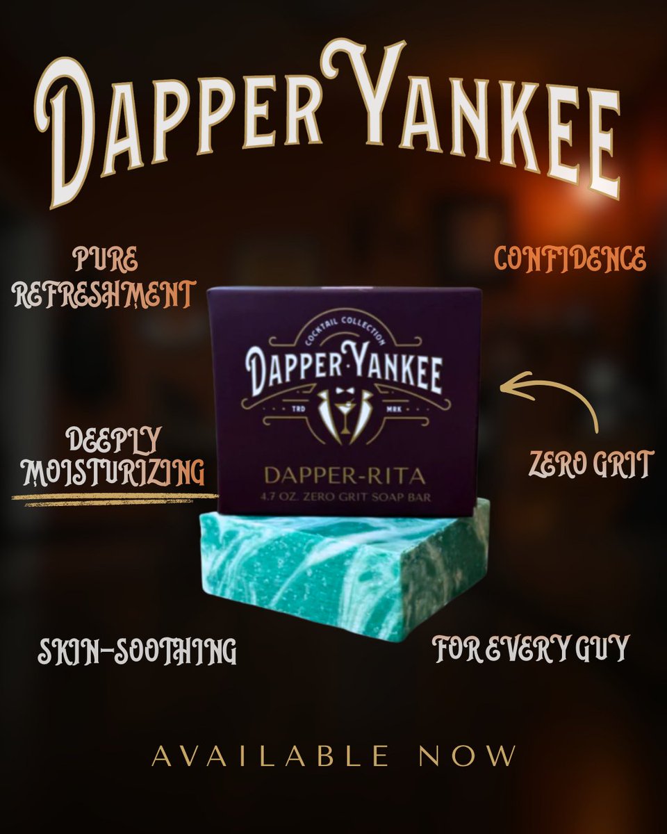 DapperYankee's tweet photo. 𝗖𝗼𝗻𝗳𝗶𝗱𝗲𝗻𝗰𝗲 𝗮𝗻𝗱 𝗮 𝗰𝗹𝗲𝗮𝗻 𝗰𝗼𝗻𝘀𝗰𝗶𝗲𝗻𝗰𝗲 𝗮𝗿𝗲 𝗮 𝗺𝗮𝗻'𝘀 𝗯𝗲𝘀𝘁 𝗮𝗰𝗰𝗲𝘀𝘀𝗼𝗿𝗶𝗲𝘀. 🍹🏝️

Forget that hangover cure you desperately need—Dapper-Rita natural bar soap is the ultimate shower upgrade for the sophisticated gent who appreciates a completely fresh start. 

Link: https://t.co/NebNN2vj8v

#DapperYankee #MensSoap #SummerSoap #Summer #SummerSale
