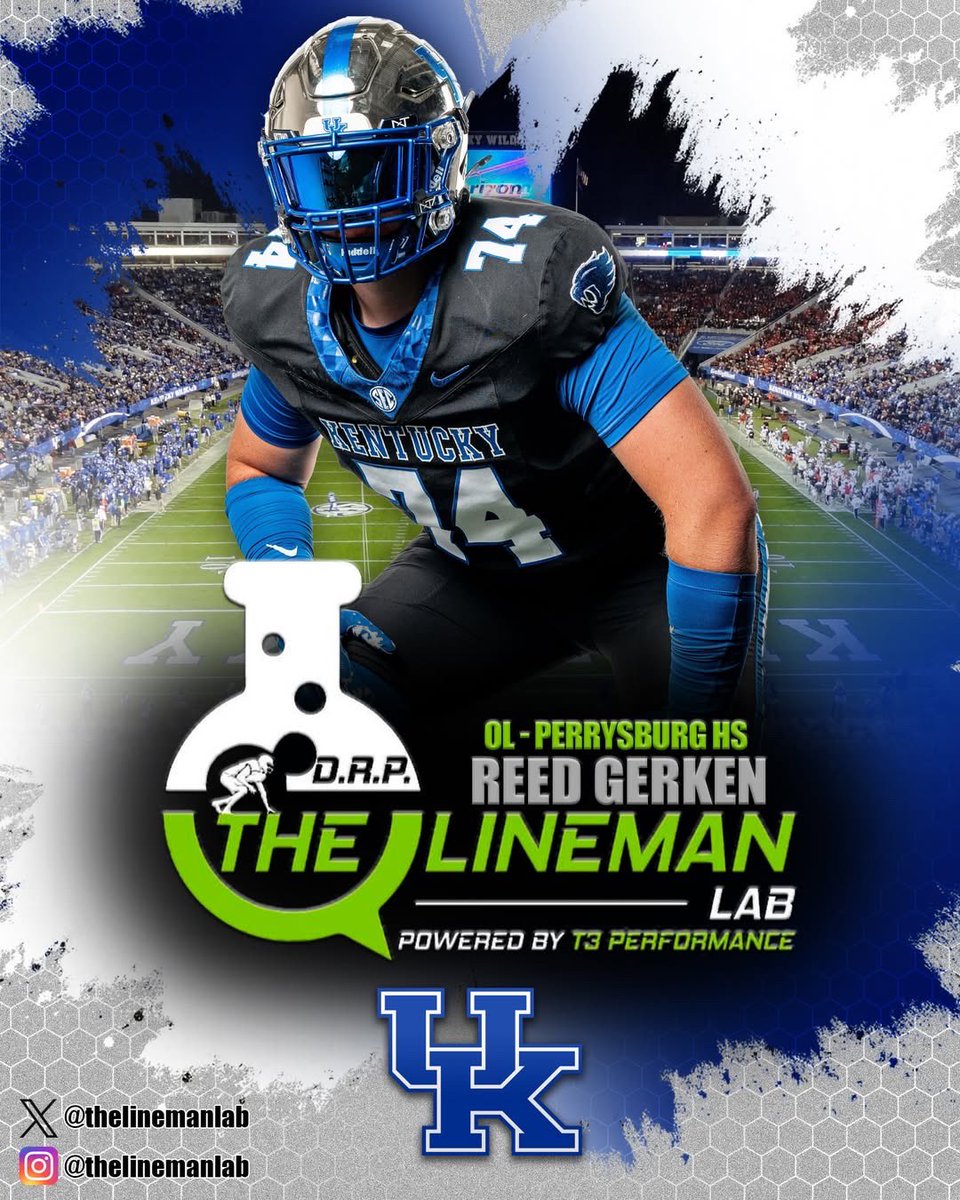 thelinemanlab's tweet photo. #CommitmentAlert 🚨
◾️ Class of 2027 @ReedGerken
◾️ O-Linemen from Perrysburg
◾️ Committed to @UKFootball
Congratulations Reed! We are looking forward to seeing you compete at the next level!
#LabMade🧪 https://t.co/OslObmTCeP