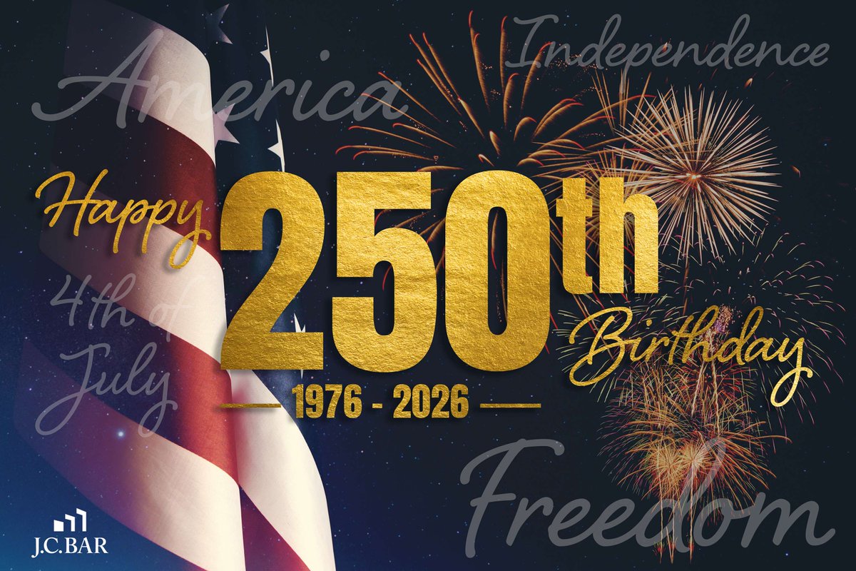 JCBARProp's tweet photo. Happy 250th Birthday America! 🎆🎇🥳🎉🇺🇲 https://t.co/V2HlUkCJzn