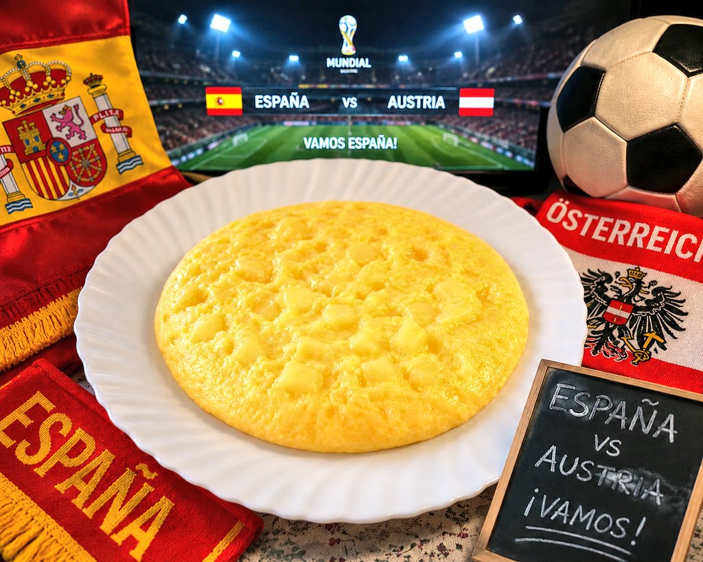antoniogvalera's tweet photo. Una buena 'Tortilla Española'  con Patatas del Campo de Cartagena para celebrar el #mundialdefútbol2026 https://t.co/l8Wbv0gYnO