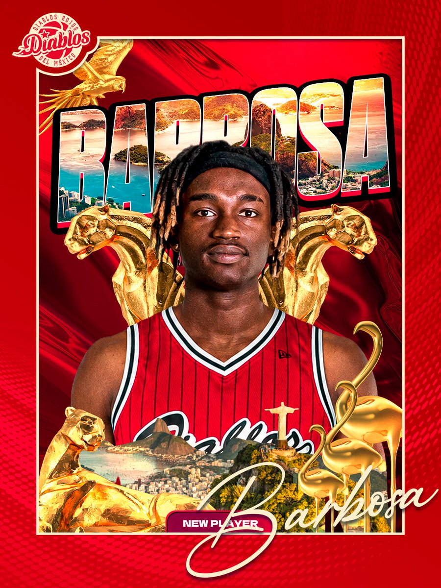 DiablosBasquet's tweet photo. 🇧🇷 Desde Brasil llega un nuevo Diablo.

Yan Djaló Barbosa se integra a Diablos Rojos para aportar su versatilidad, poder en los rebotes y efectividad tanto desde la línea de tres puntos como atacando el aro. 

¡Bienvenido Yan! 👹🤟🏼 https://t.co/7L2CcF9F81