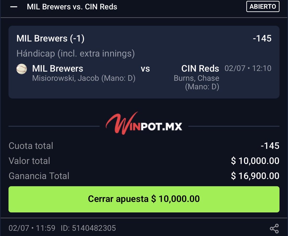 Vikingonegroa's tweet photo. La primera Apuesta del Día empieza en 10 Minutos!!! 👑

Brewers -1

Deja tu Like y comenta Pura Buena Vibra si me sigues❤️🫵🏿 https://t.co/EieKosRlpY