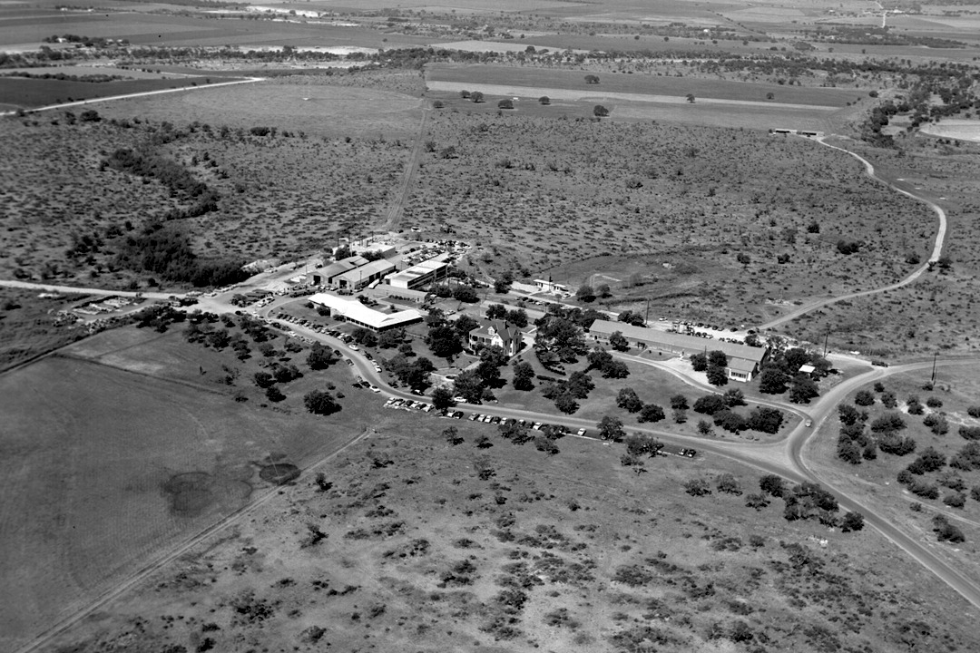 SwRI's tweet photo. Did you know? San Antonio is now the sixth largest city in the U.S. based on population. 

Aerial photographs of the Southwest Research Institute campus at different times in our history show the scale of growth, not only at SwRI, but in the city we call home. #WeAreSwRI https://t.co/wseogmbtUL