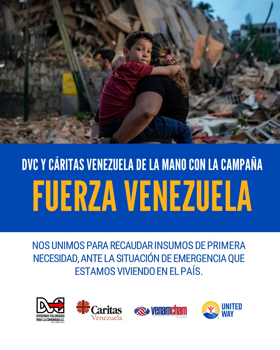 VenAmCham's tweet photo. Tras los dos terremotos del 24 de junio, cientos de personas necesitan nuestro apoyo urgente.
 
Cada aporte cuenta para marcar la diferencia y reconstruir historias. ¡Súmate y demuestra tu #FuerzaVenezuela! 💛💙❤️ https://t.co/OcPqTYggfe