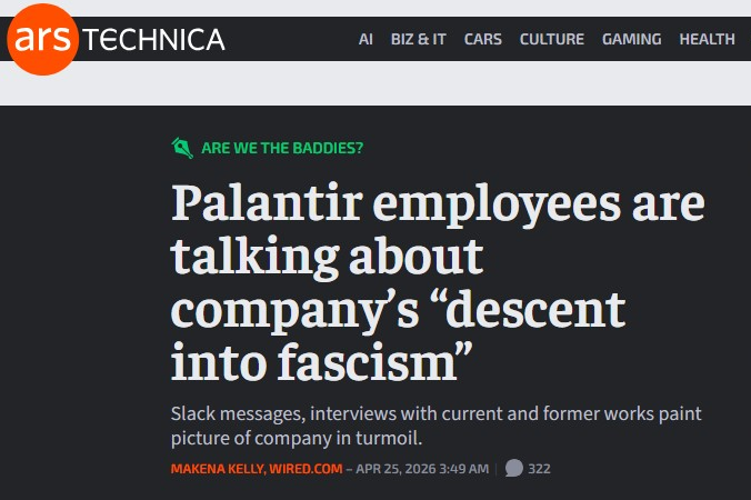 fuckyouiquit's tweet photo. Spain first, the rest of the world next. Palantir is direct threat to democracy. Even their employees know it. https://t.co/LpaXPKIVyV