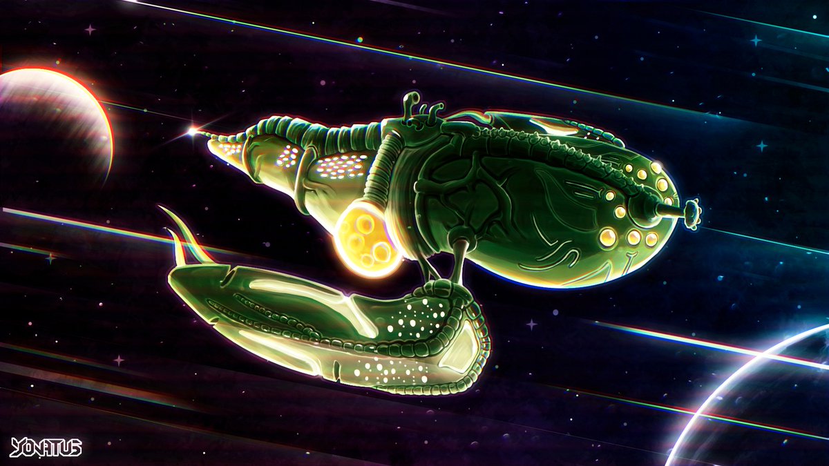 yonatus_art's tweet photo. Bioship (living spaceship)

#artistoftwitter #digitalart #illustration #scifi #space #alien #biopunk https://t.co/p0j6bx2ZuT