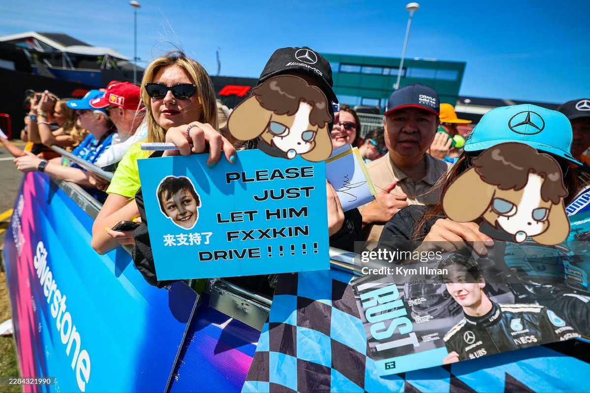 jinnery666's tweet photo. Silverstone is buzzing, yet Mercedes has no special livery or car, no home‑race planning for George, and didn't even bother to film the events and fan support around him. McLaren posts more about George than you do. @MercedesAMGF1  Are you an Italian team? https://t.co/X5aaeJiYzx