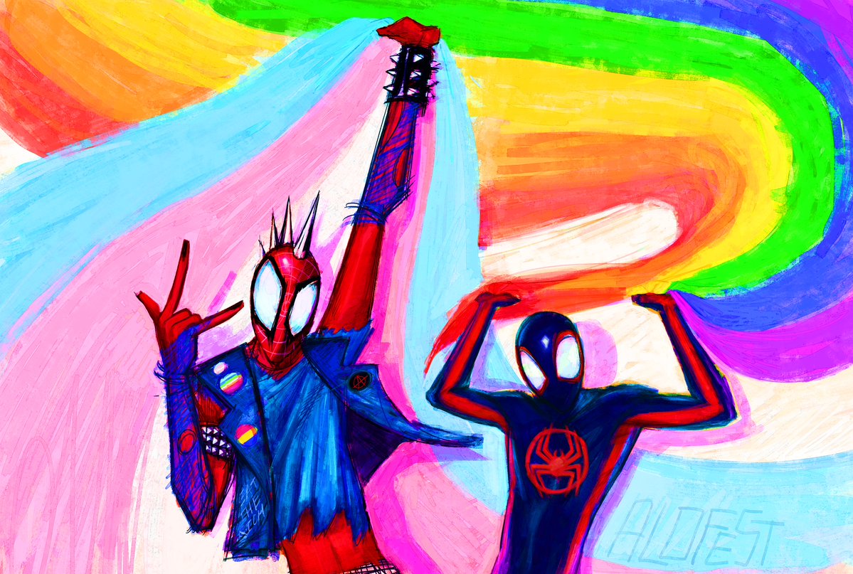 Alofestisback's tweet photo. Happy Pride Month!
n no im not late,, be proud all year round!!
#pridemonth #punkflower #spiderman #hobiebrown #milesmorales https://t.co/MKVegQ7XA8