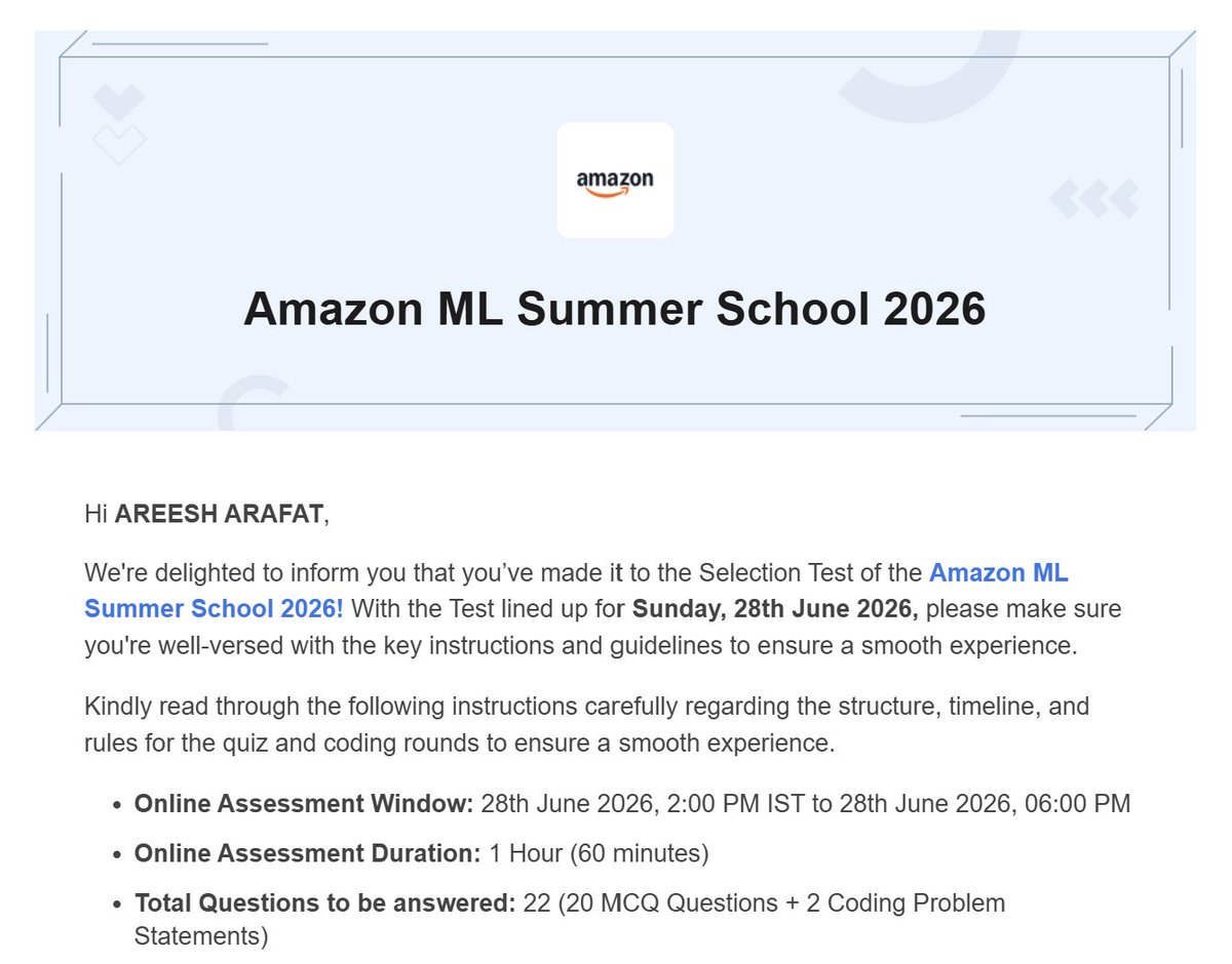 areesharafat's tweet photo. Absolutely devastated by the fact the I did NOT make it into Amazon Summer School 26. Getting into would have meant more of personal achievement rather than academic achievement because I did work hard for it. 

But life is not sunshine &amp; rainbows. Will cumback stronger next year https://t.co/qI4KrnEBmY