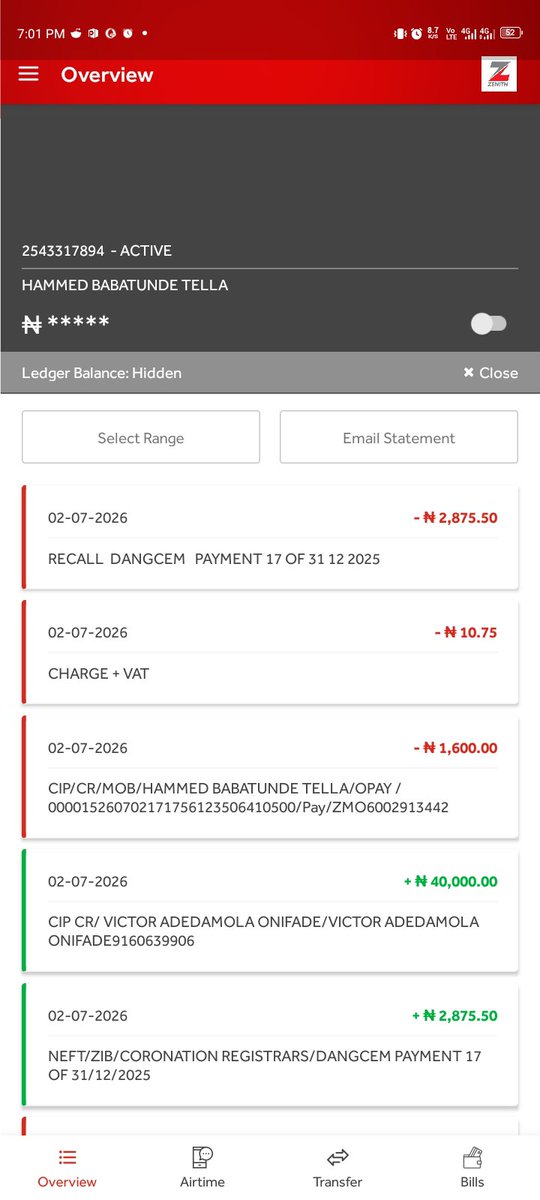hammed_tella's tweet photo. @ZenithBank @ZenithBank Please come and explain to me why the dividend I received from Dangote cement was recalled. You automatically debited my account of a money I own https://t.co/ULLNSUfIkT