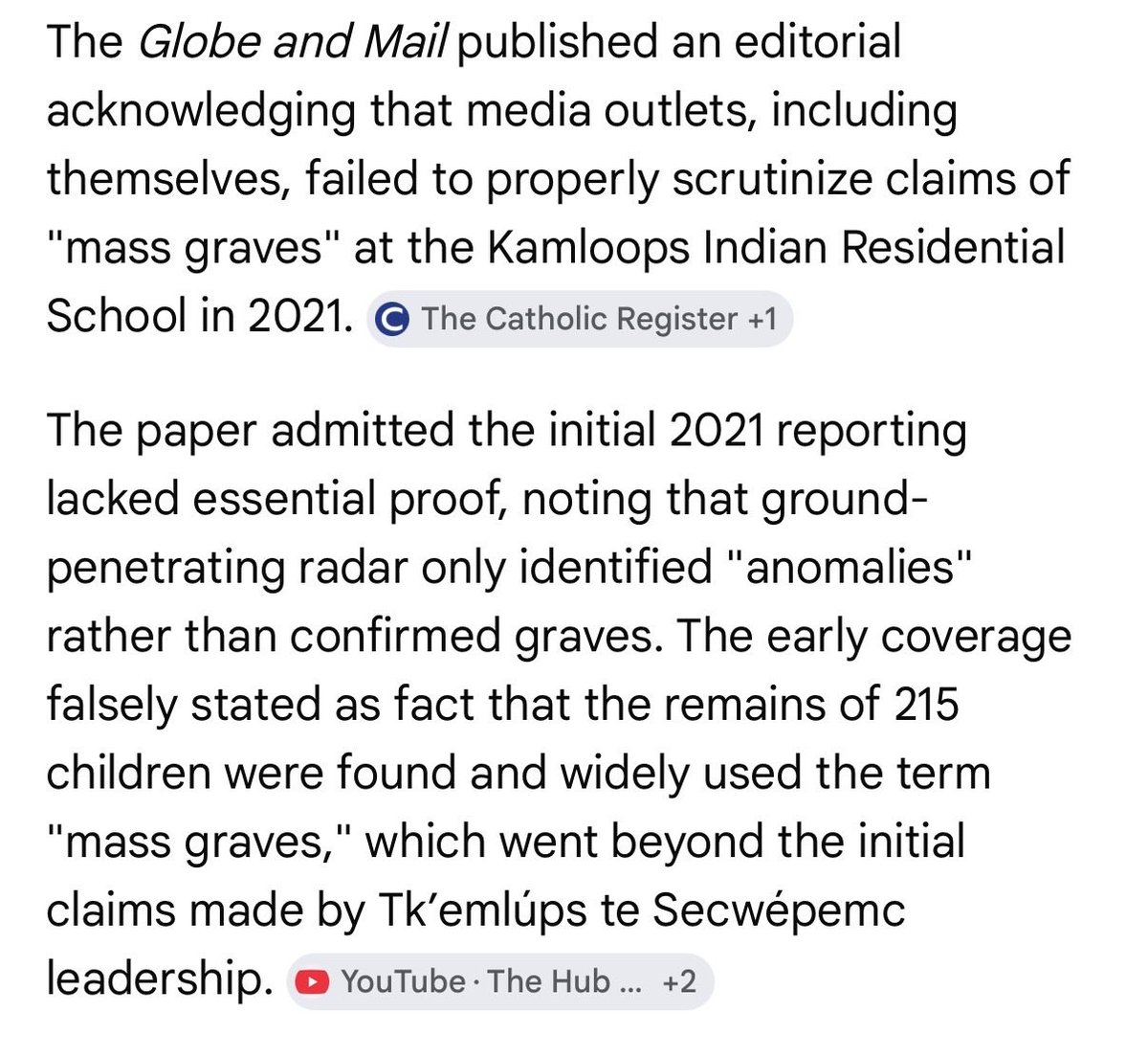 KrainTrain's tweet photo. @SoloAnthonio @bears_aware @LinusCargill You don’t know what you’re even talking about. This was a fake story manifested but the globe and mail and there were never any graves found. And it was in Kamloops BC not Quebec. https://t.co/6LGnDNlfXF