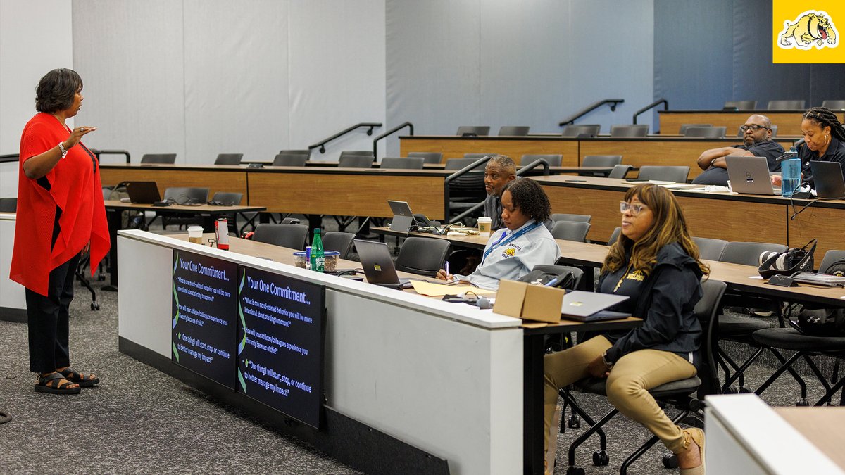 BSU_Sports_Info's tweet photo. Bowie State Athletics recently hosted its 2026 Staff Retreat, bringing together coaches and staff for collaboration, development, and alignment for the year ahead. 

Special thanks to Dr. Ingrid Wicker McCree for speaking with our staff.

#BulldogNation | #BiteDown https://t.co/P8mHG2FDx2