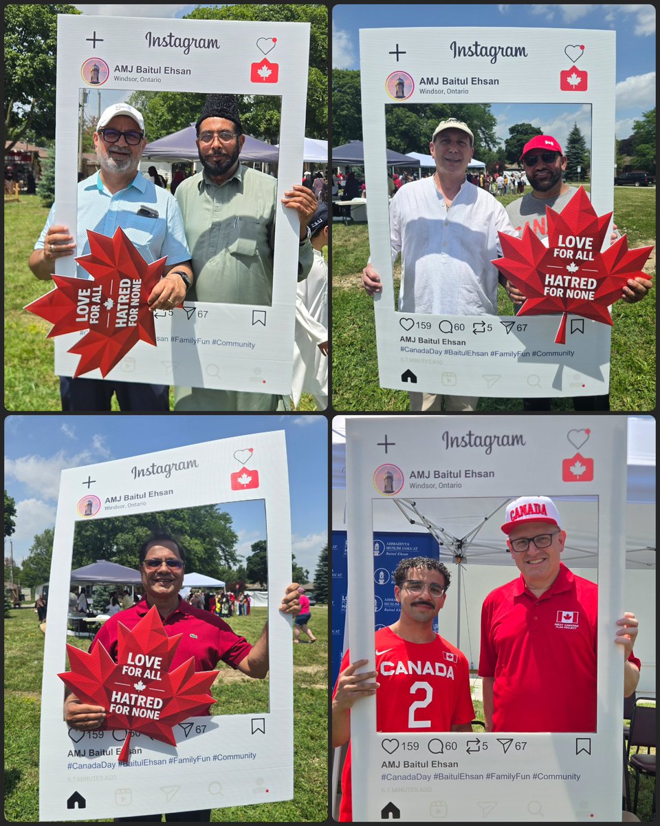 AMJBaitulEhsan's tweet photo. Beautiful captured moments and smiling faces at our first Canada Day celebration at Baitul Ehsan Mosque 🇨🇦

#CanadDay2026 #BaitulEhsan #Windsor https://t.co/G7BtcCDSwB