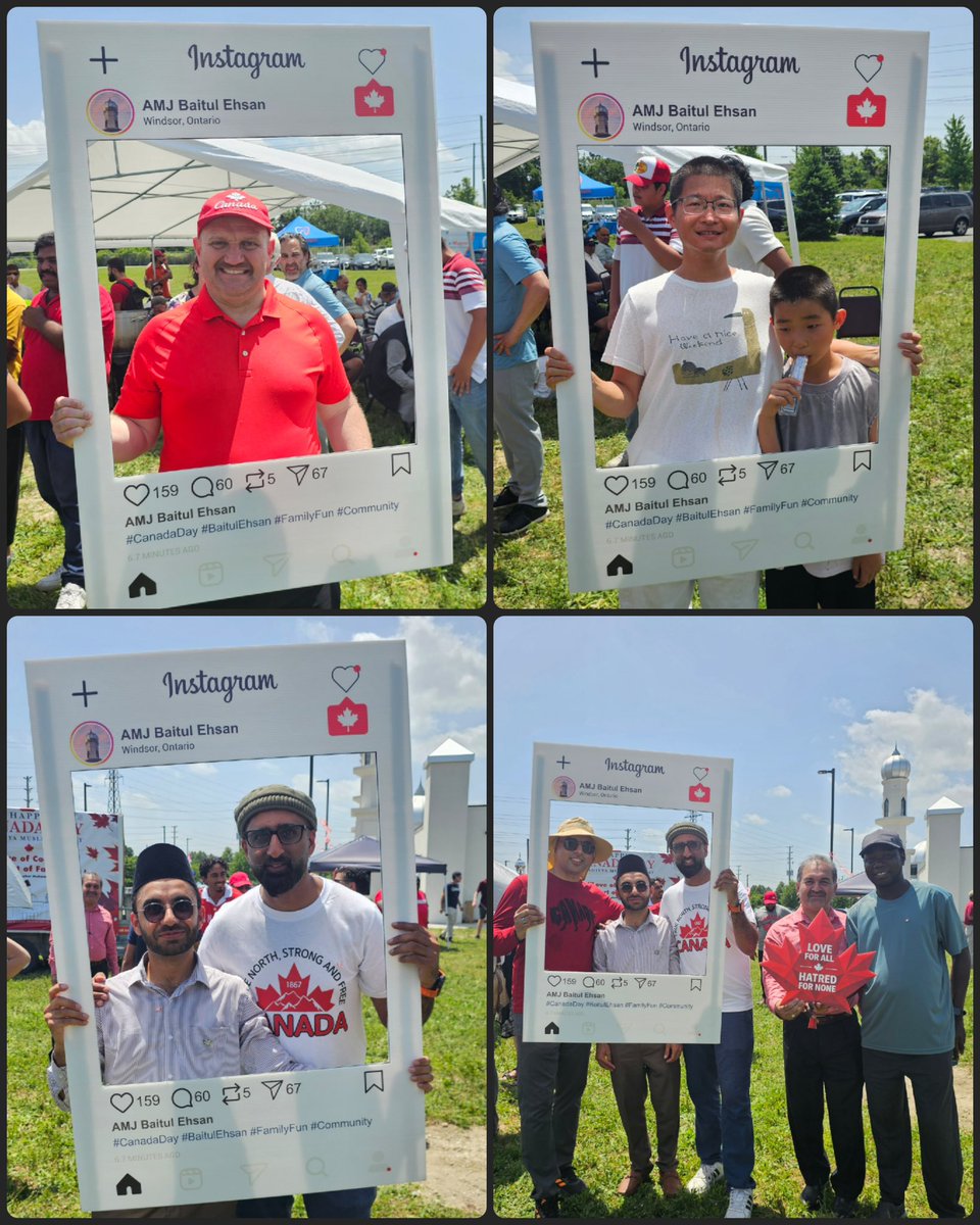 AMJBaitulEhsan's tweet photo. Beautiful captured moments and smiling faces at our first Canada Day celebration at Baitul Ehsan Mosque 🇨🇦

#CanadDay2026 #BaitulEhsan #Windsor https://t.co/G7BtcCDSwB