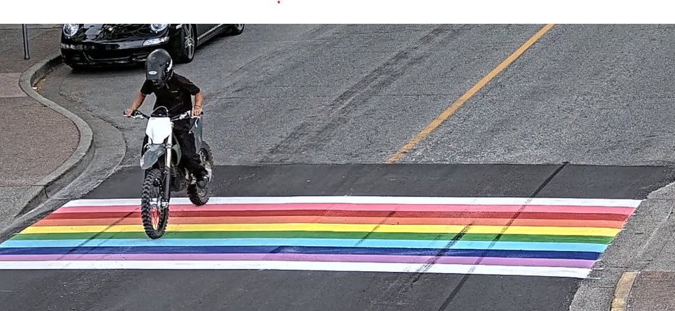 LangleyRCMP's tweet photo. #LangleyRCMP - Langley RCMP investigating rainbow crosswalk vandalism https://t.co/qsnNLmAF4L https://t.co/u9pen1FD88