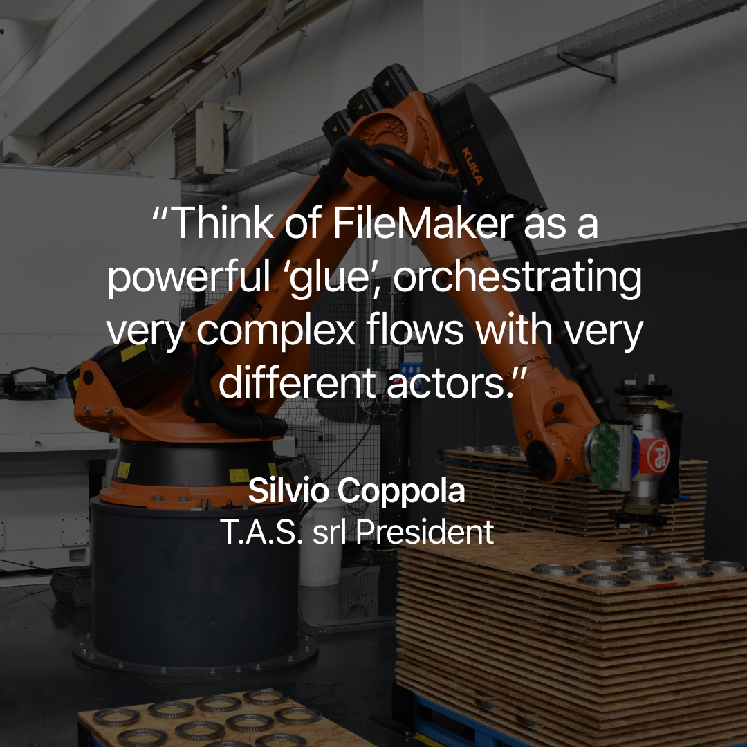 ClarisOfficial's tweet photo. T.A.S. srl has supplied factory-spec parts to Mercedes-Benz, Volvo, IVECO, and more for over 40 years.

Claris Partner COSA built them a solution that monitors critical machines on the floor, keeping parts built to spec.🔧 https://t.co/5SrcQcGZnr