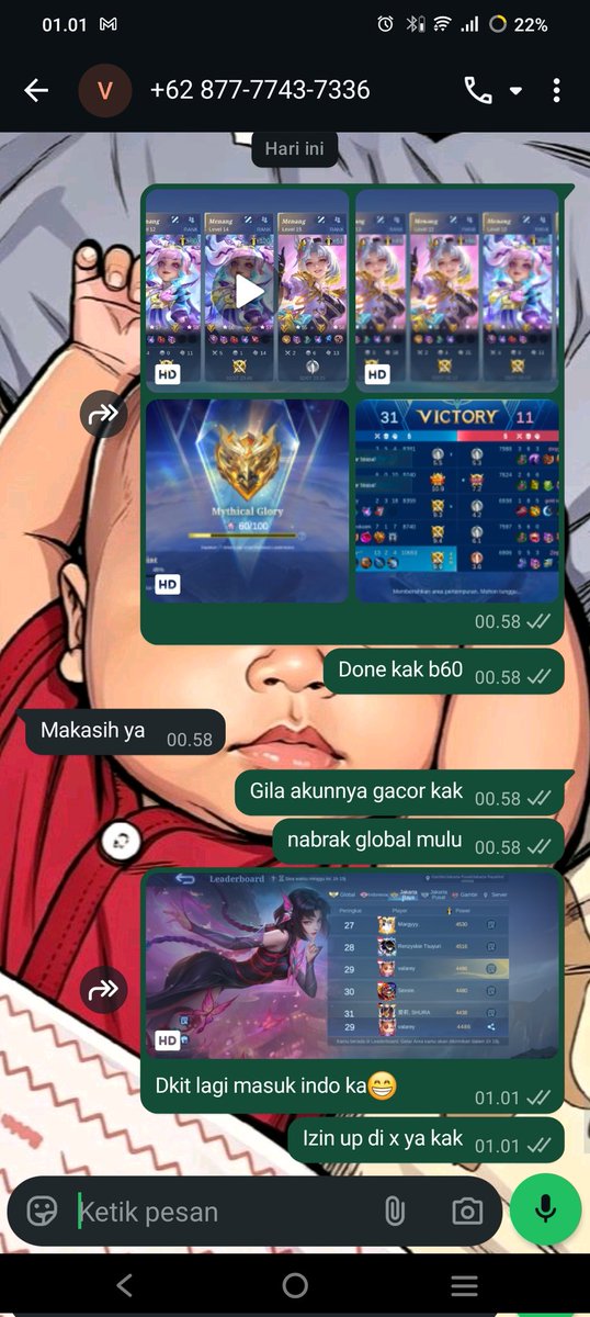 itspitii_'s tweet photo. Done joki mytich honor 42-Glory 60 ws gendong' global, joki ready ya sabi req hero  promosi awal season sisa 1 minggu lagi ya,sabi tanya' dlu gass joki ready😅 
#zonauang  #jokiml https://t.co/dEdB19u1iB