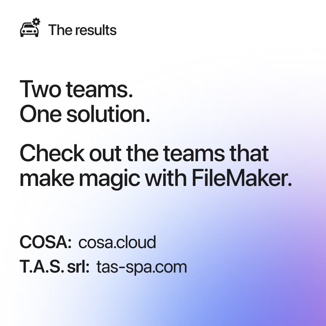 ClarisOfficial's tweet photo. You can check out teams that make magic with FileMaker.

See what you can build with FileMaker. https://t.co/Ew5PMn5hqW https://t.co/FdNFWthzfz