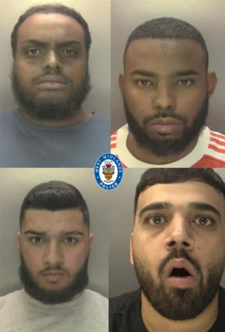 JamesPGoddard90's tweet photo. MUSLIM GANG JAILED FOR SHOOTING IN BIRMINGHAM

The four Muslims were sentenced at Birmingham Crown Court on Thursday, June 25 after admitting wounding with intent and possessing a firearm with intent to commit an indictable offence.

The gang were jailed for more than 50 years for the revenge shooting in a Birmingham cul de sac.

Deportation proceedings should begin as soon as their poxy sentences are served.