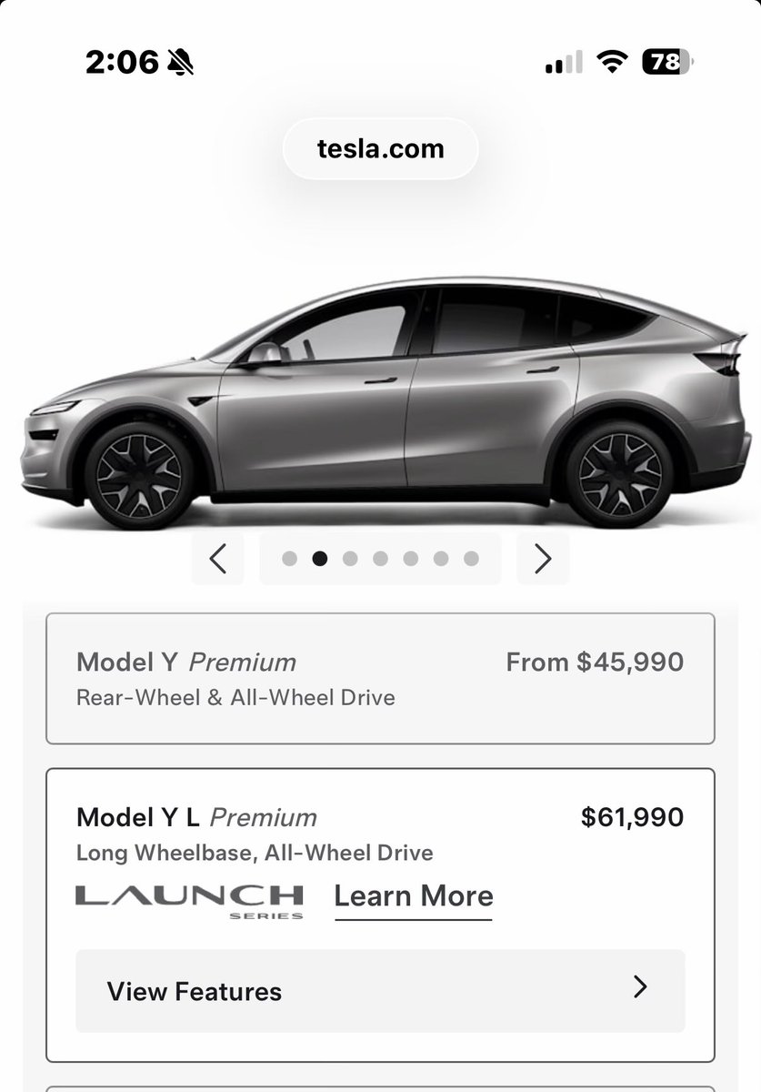B2theRAD13's tweet photo. @Tesla Model YL now available in the USA. Happy 4th https://t.co/IjUG7UpZvK